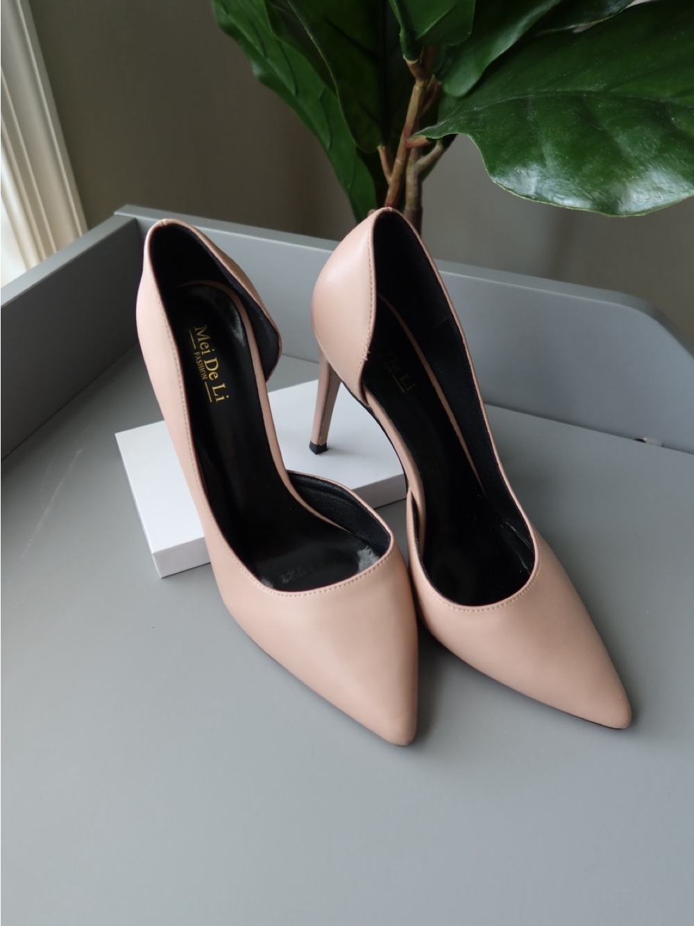 Nude Pointed Toe Stiletto Pumps Heels Women’s Size 8 #ZARA #H&M #MANGO